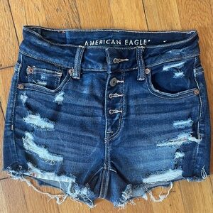 American eagle button fly next generation stretch jean shorts 0